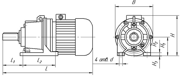 Мотор редуктор планетарный 3МП–31,5, 3МП–40, 3МП–50